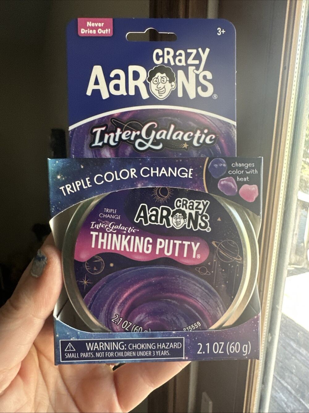 Crazy Aarons Intergalactic Thinking Puddy Triple Color Change 2.1 Oz New In Box